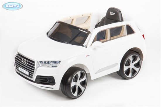 Электромобиль Barty Audi Q7 Quattro LUX изготовлен по лицензия JJ2188R/2MP глянец белый Электромобиль Barty Audi Q7 Quattro LUX изготовлен по лицензия JJ2188R/2MP глянец белый