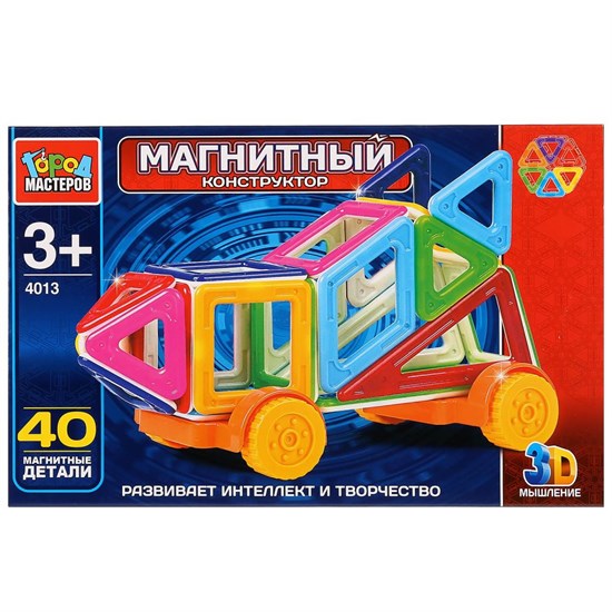 ГОРОД МАСТЕРОВ Конструктор магнитный 40 мини дет. 4013