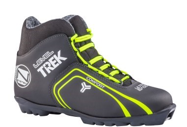 TREK Ботинки лыжные "Level 1" черный (лого лайм неон) N - фото 37293