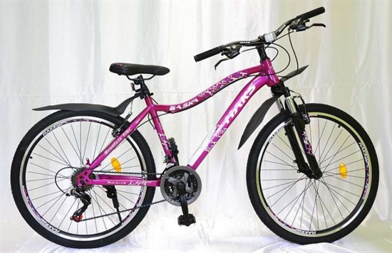 Велосипед 24" MAKS "BASKA" V Brake 21 скорость Рама 16 цвет розовый (ПОД ЗАКАЗ) - фото 39635