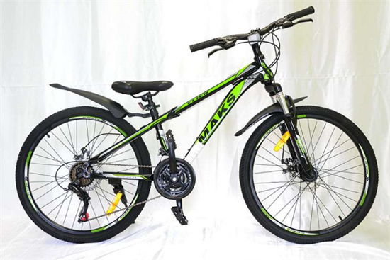 Велосипед 24" MAKS "FLIER" MD 21 скорость Рама 13 цвет черно/зеленый (ПОД ЗАКАЗ)