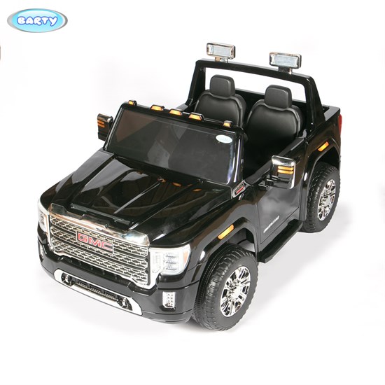 Электромобиль двухместный BARTY GMC HL368 ЛИЦЕНЗИЯ 4WD, Черный глянец