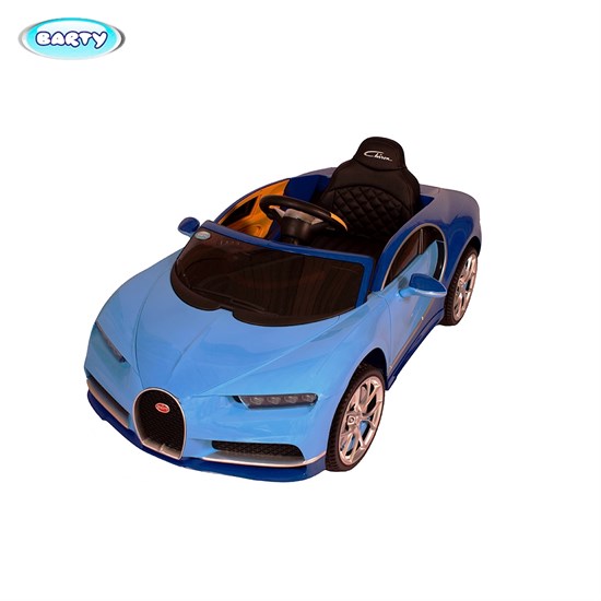 Электромобиль BARTY Bugatti Chiron HL318 (ЛИЦЕНЗИОННАЯ МОДЕЛЬ), Голубой с синим - фото 45386