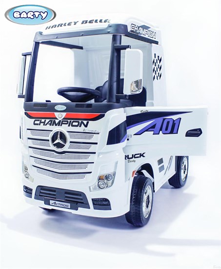 Детский электромобиль Barty Mercedes-Benz Actros (Лицензия), Белый - фото 45644