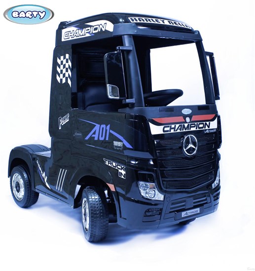 Детский электромобиль Barty Mercedes-Benz Actros (Лицензия), Черный глянец - фото 45657