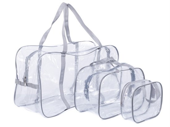 Комплект сумок в роддом "Комфорт" 3 шт. прозрачный ПВХ