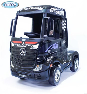 Детский электромобиль Barty Mercedes-Benz Actros (Лицензия), Черный глянец