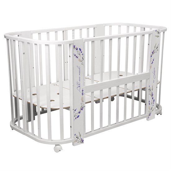 INDIGO Кровать Baby Line 5 в 1 с поперечным маятником - фото 48045