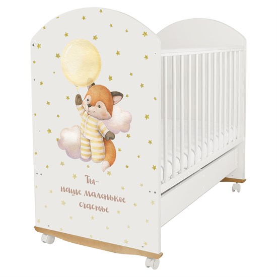 INDIGO Кровать My Sleepy фигур.спин., колесо-качалка, ящик - фото 48146